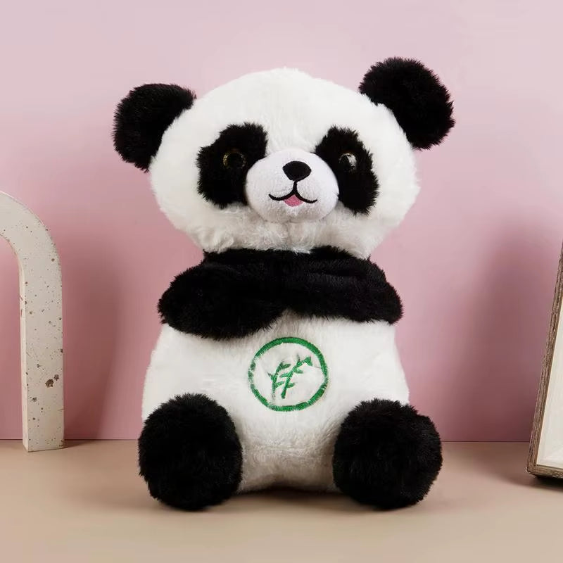 Sleeping Panda Plush Breathing Realistic Stuffed Interactive Panda Toy Plush Sound Machine Portable Plush Toy Music & Sounds For