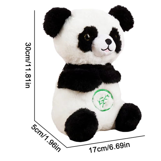 Sleeping Panda Plush Breathing Realistic Stuffed Interactive Panda Toy Plush Sound Machine Portable Plush Toy Music & Sounds For