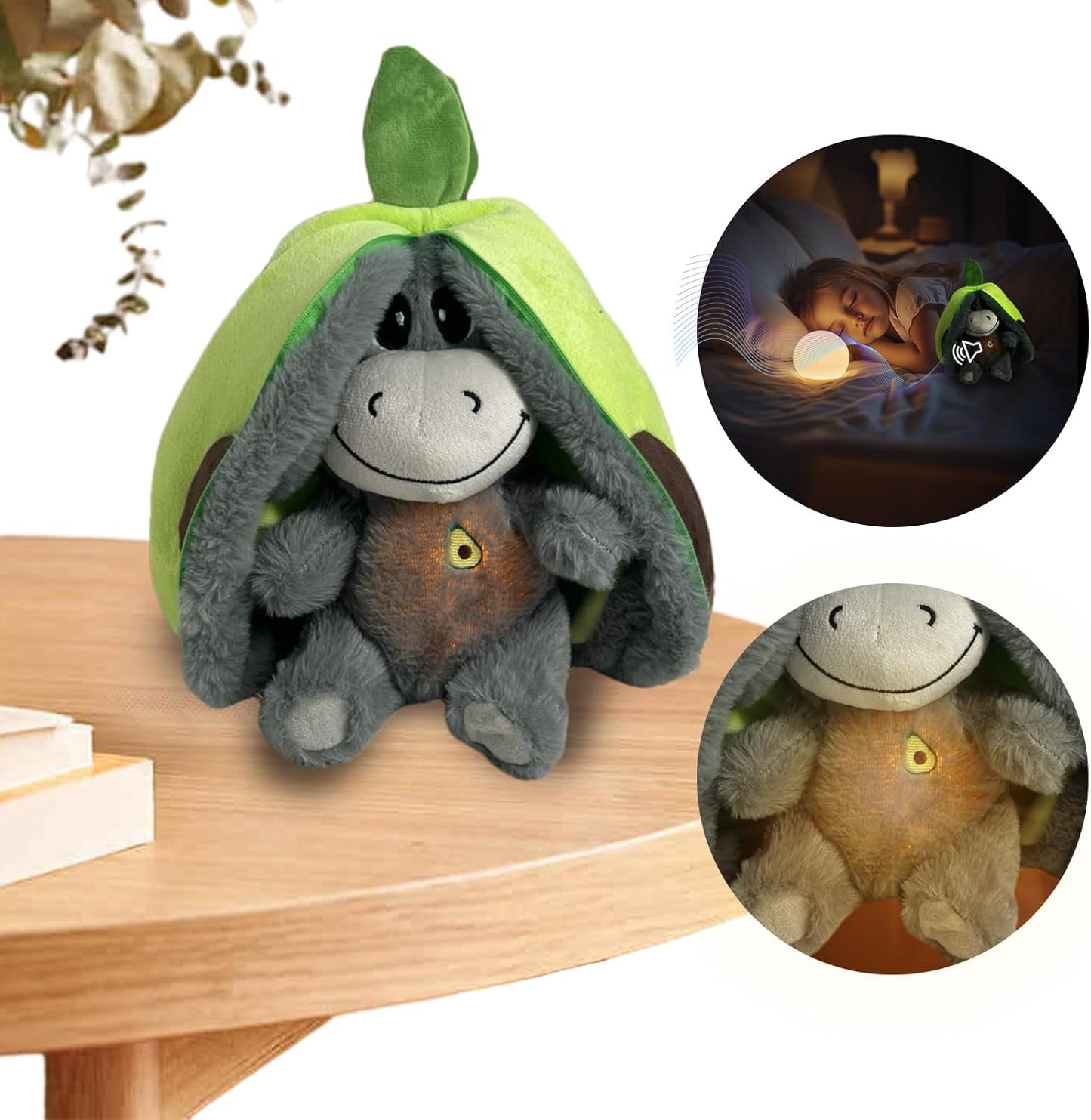Juguete De Burro Relajante, Peluche Que Respiras De Burro Para Ansiedad, Peluche Dormir Niños Con Movimiento, Sonidos Y Luces Relajantes, Lindo Juguete Animal De Peluche Relajante Antiestres