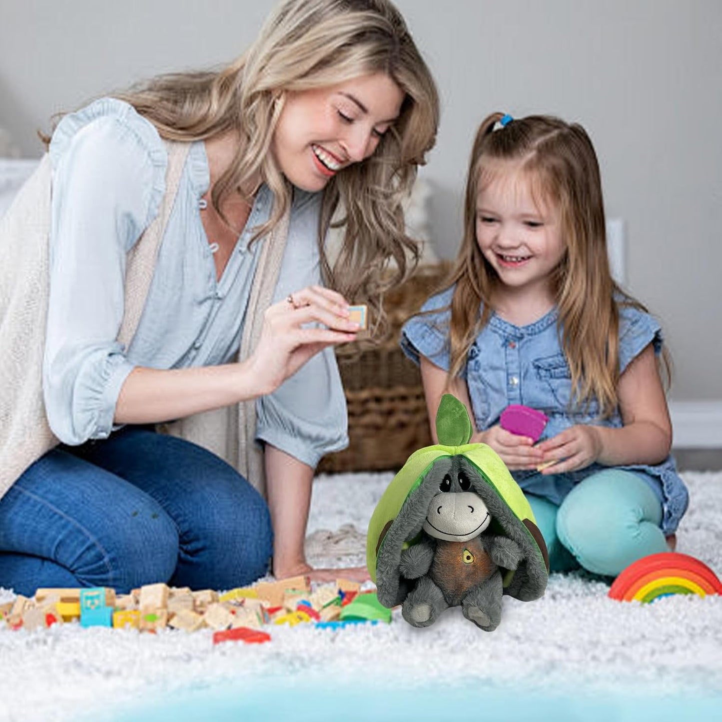 Juguete De Burro Relajante, Peluche Que Respiras De Burro Para Ansiedad, Peluche Dormir Niños Con Movimiento, Sonidos Y Luces Relajantes, Lindo Juguete Animal De Peluche Relajante Antiestres