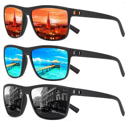 Fashion Polarized Sunglasses Square Anti-Glare Sun Glasses UV Protection High Qualiy Large Frame Sunglasses for Women Men
